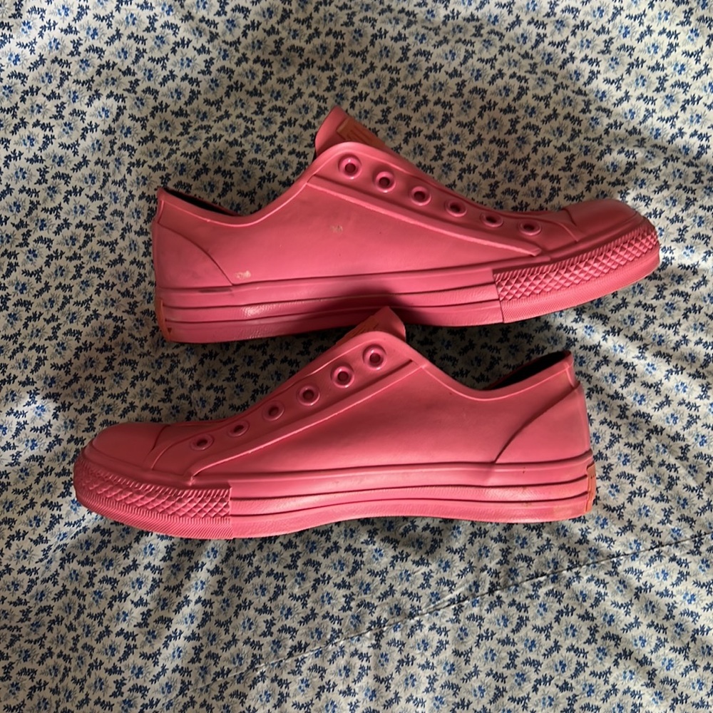 Chuck Taylor Coral Pink Rubber Rain Sneakers Size 7